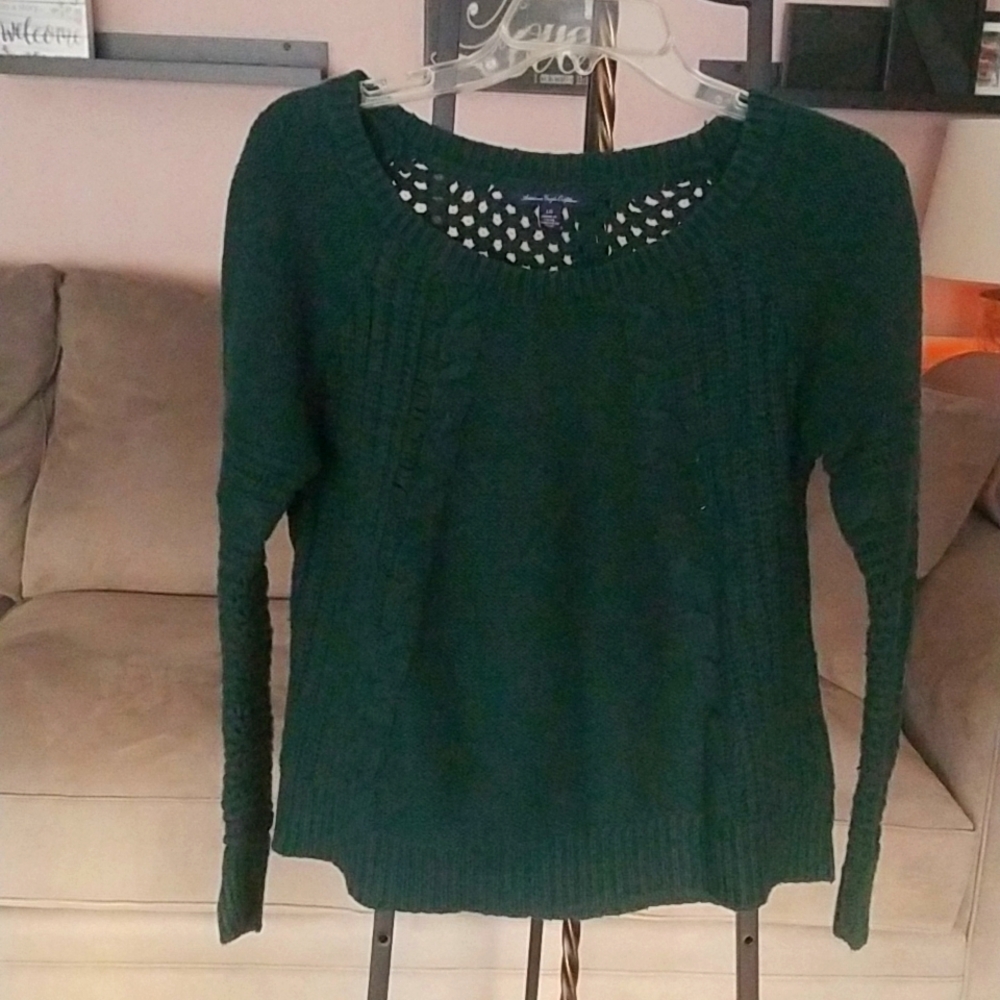 AEO Dark green sweater
